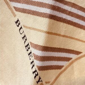 Burberry Beautiful Striped Scarf 22” x 22” Silk Blend